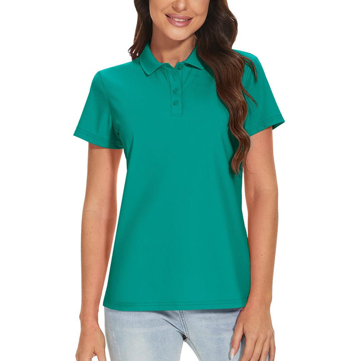 Women's Golf Tennis 4-Button Lightweight Quick-Dry Polo Shirts - Women's Shirts