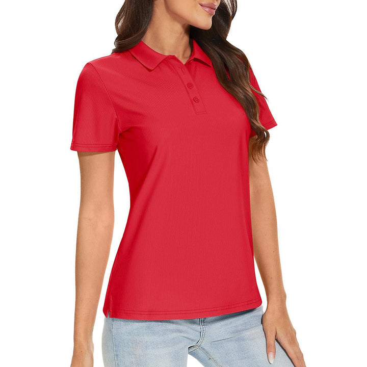 Women's Golf Tennis 4-Button Lightweight Quick-Dry Polo Shirts - Women's Shirts