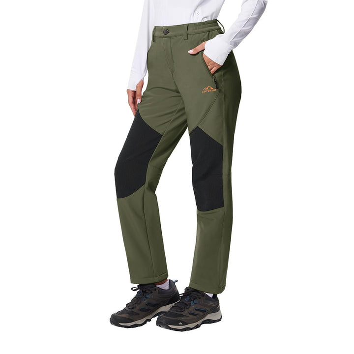 Women's Outdoor Windproof Fleece Lined Hiking Softshell Pants - Women's Pants