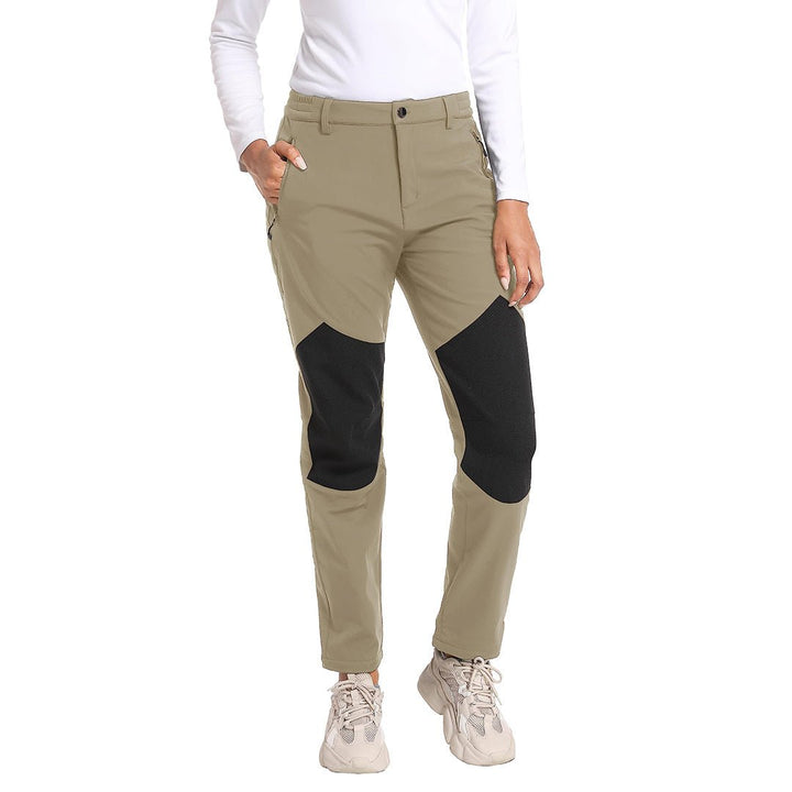 Women's Outdoor Windproof Fleece Lined Hiking Softshell Pants - Women's Pants