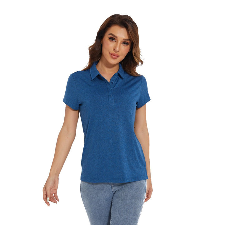 Women's Polo Shirts Quick Dry Golf 4-Button Sports Fitness Tops - Women's Shirts