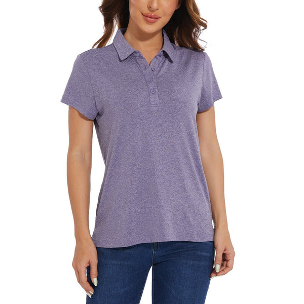 Women's Polo Shirts Quick Dry Golf 4-Button Sports Fitness Tops - Women's Shirts