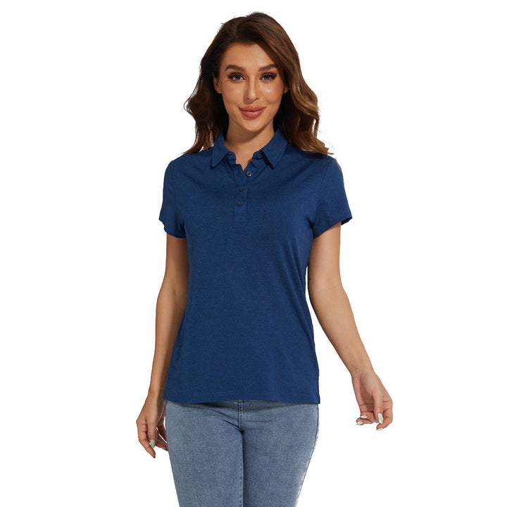 Women's Polo Shirts Quick Dry Golf 4-Button Sports Fitness Tops - Women's Shirts