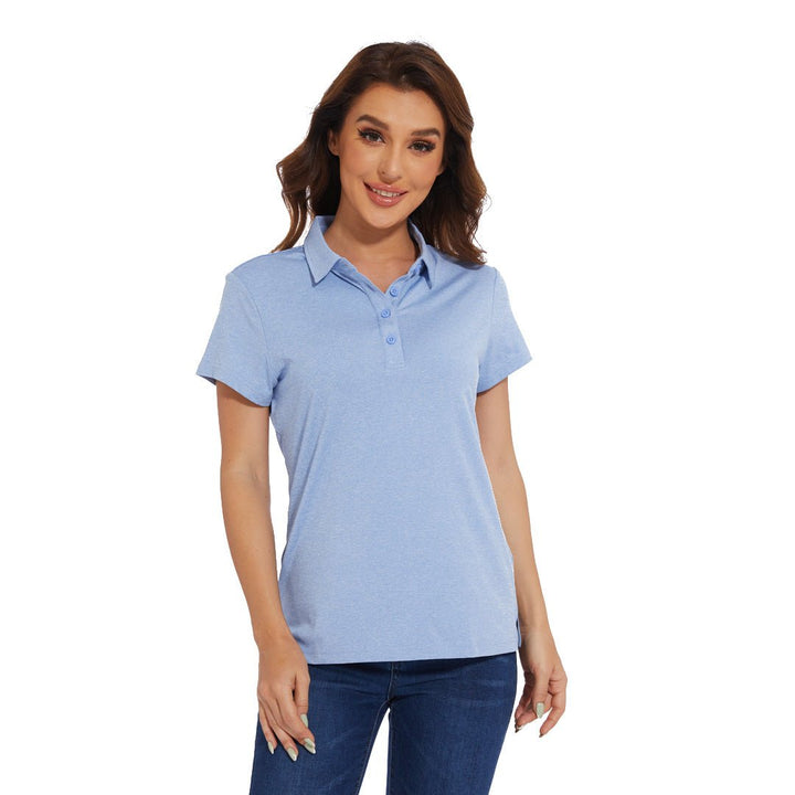 Women's Polo Shirts Quick Dry Golf 4-Button Sports Fitness Tops - Women's Shirts