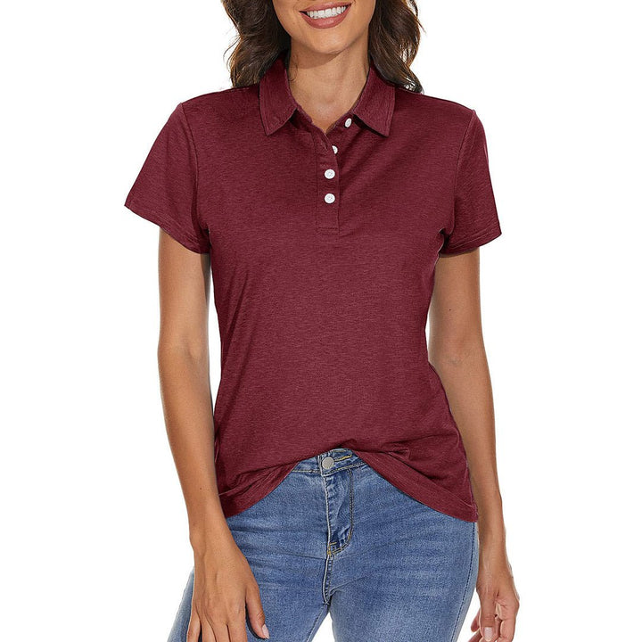 Women's Polo Shirts Quick Dry Golf 4-Button Tops - Women's Shirts