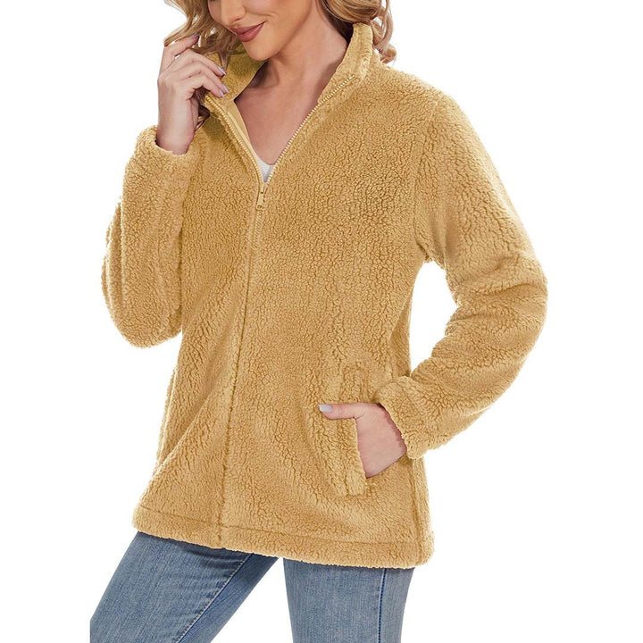 Women's Sherpa Fleece Full Zip Fuzzy Jackets - Women's Jackets