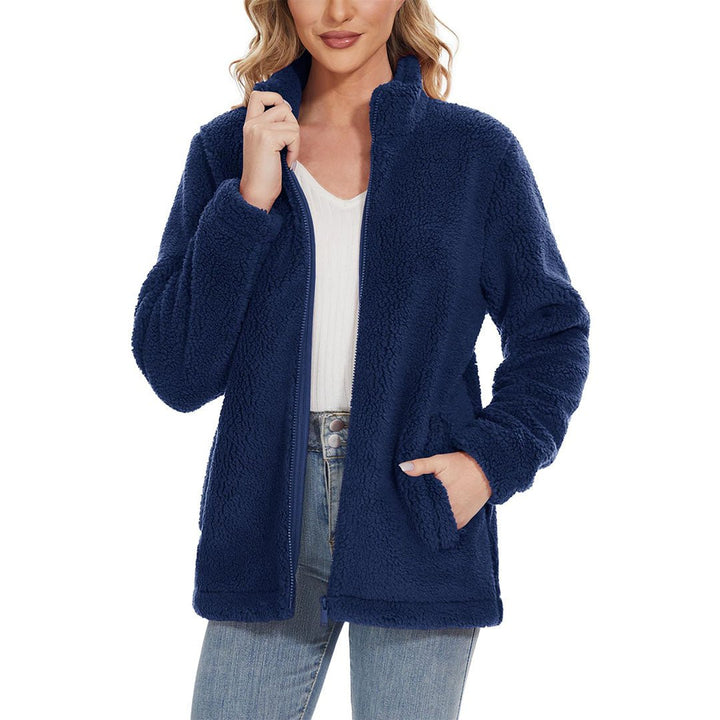 Women's Sherpa Fleece Full Zip Fuzzy Jackets - Women's Jackets