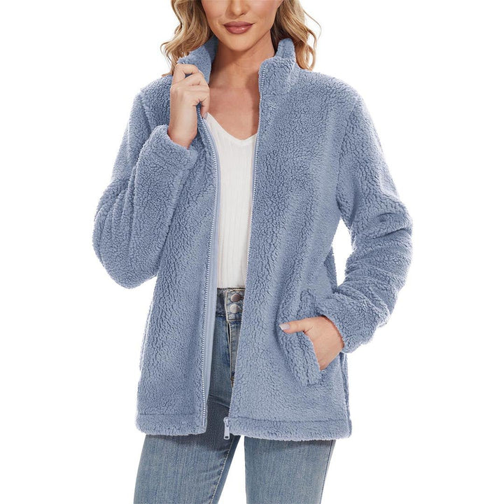 Women's Sherpa Fleece Full Zip Fuzzy Jackets - Women's Jackets