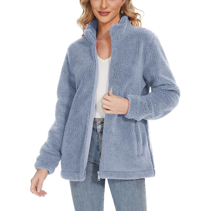 Women's Sherpa Fleece Full Zip Fuzzy Jackets - Women's Jackets