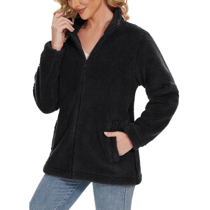 Women's Sherpa Fleece Full Zip Fuzzy Jackets - Women's Jackets