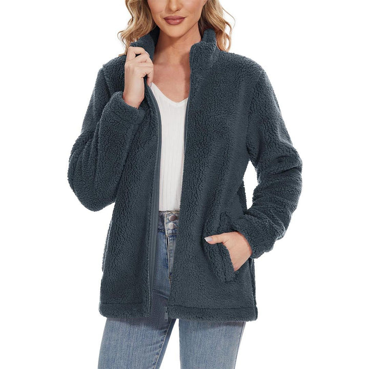 Women's Sherpa Fleece Full Zip Fuzzy Jackets - Women's Jackets