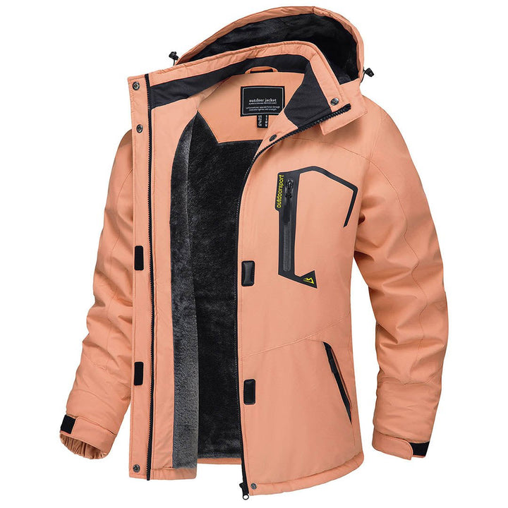 Women's Ski Jacket Windproof Hooded Fleece Outdoor - TACVASEN