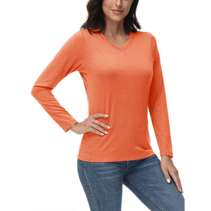 Women's V-Neck Sun Shirts UPF 50+ Long Sleeve T-Shirts - Women's Shirts