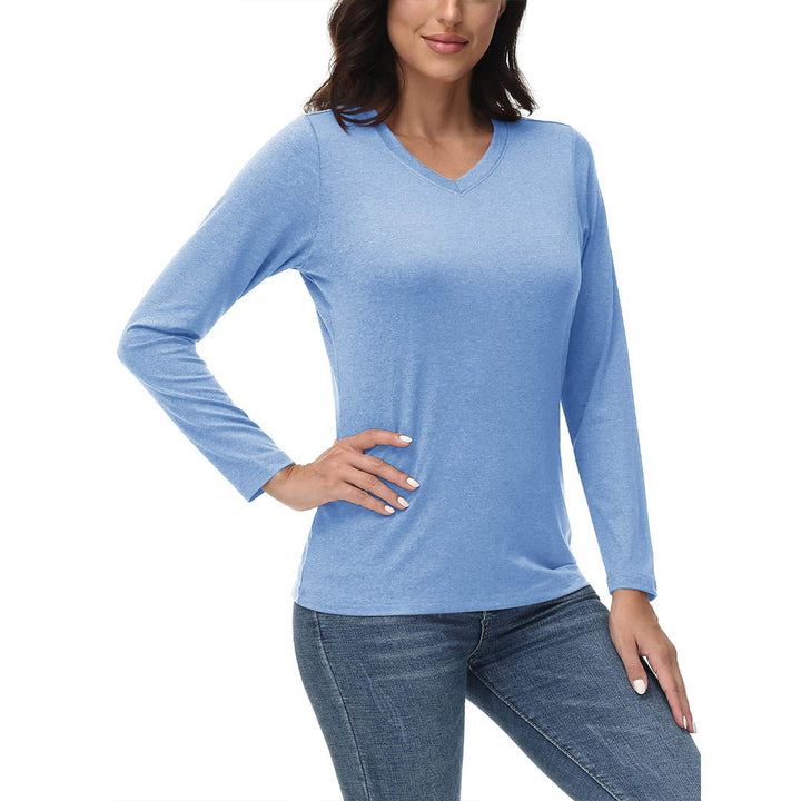 Women's V-Neck Sun Shirts UPF 50+ Long Sleeve T-Shirts - Women's Shirts