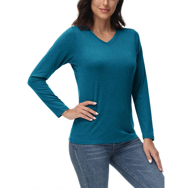 Women's V-Neck Sun Shirts UPF 50+ Long Sleeve T-Shirts - Women's Shirts