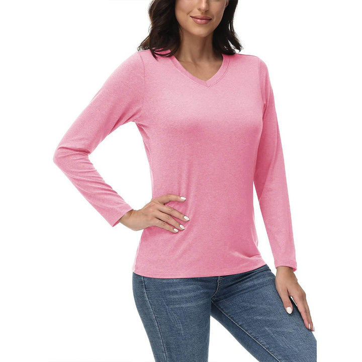 Women's V-Neck Sun Shirts UPF 50+ Long Sleeve T-Shirts - Women's Shirts