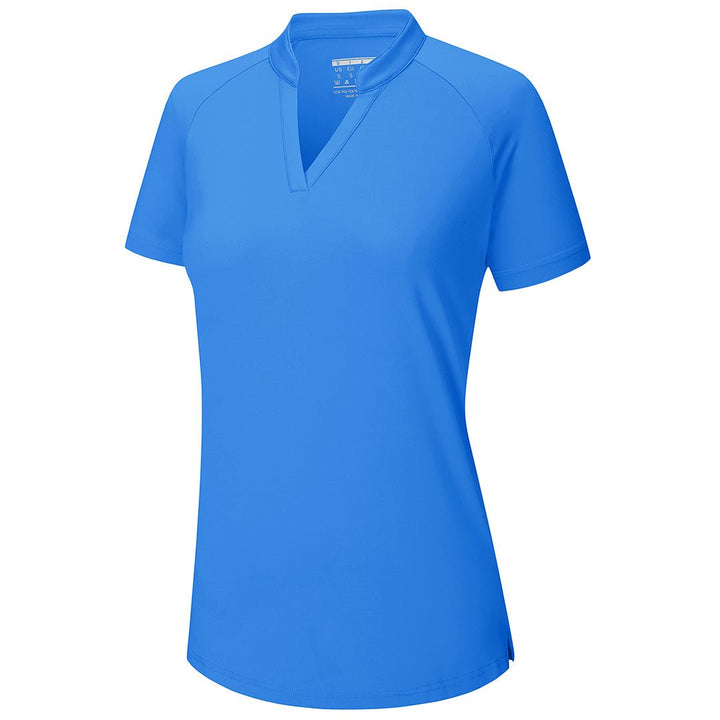 Women's V Neck UPF 50+ Sun Protection Quick Dry Golf Polo Shirts - Women's Shirts