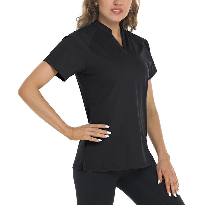 Women's V Neck UPF 50+ Sun Protection Quick Dry Golf Polo Shirts - Women's Shirts