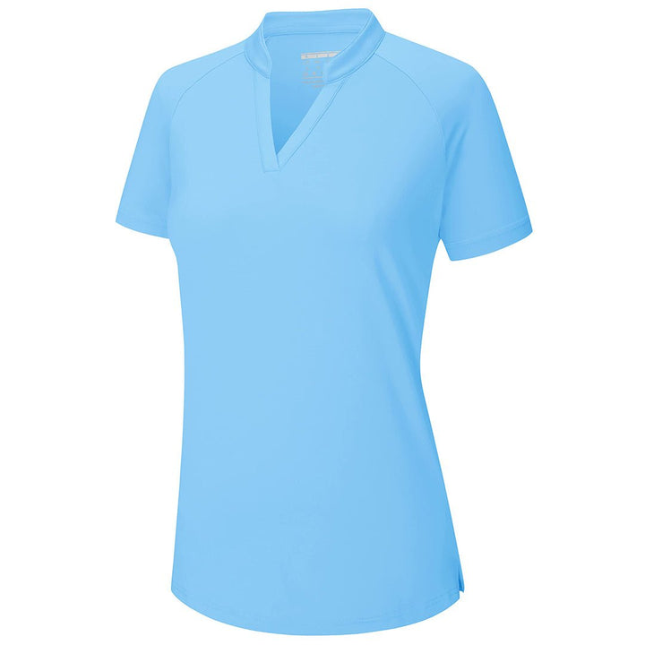 Women's V Neck UPF 50+ Sun Protection Quick Dry Golf Polo Shirts - Women's Shirts