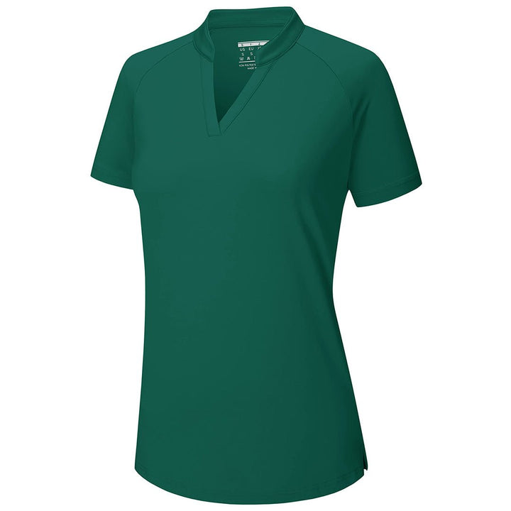 Women's V Neck UPF 50+ Sun Protection Quick Dry Golf Polo Shirts - Women's Shirts