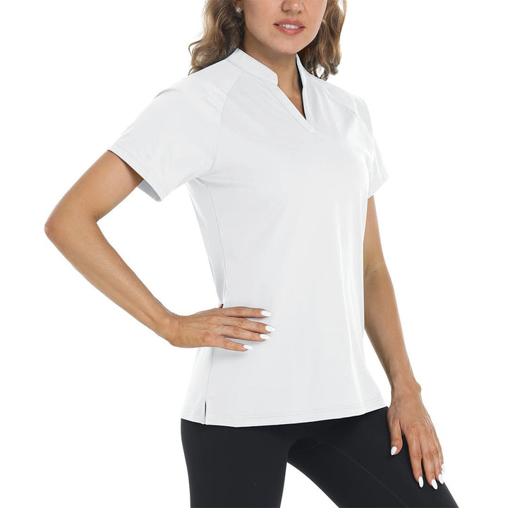 Women's V Neck UPF 50+ Sun Protection Quick Dry Golf Polo Shirts - Women's Shirts