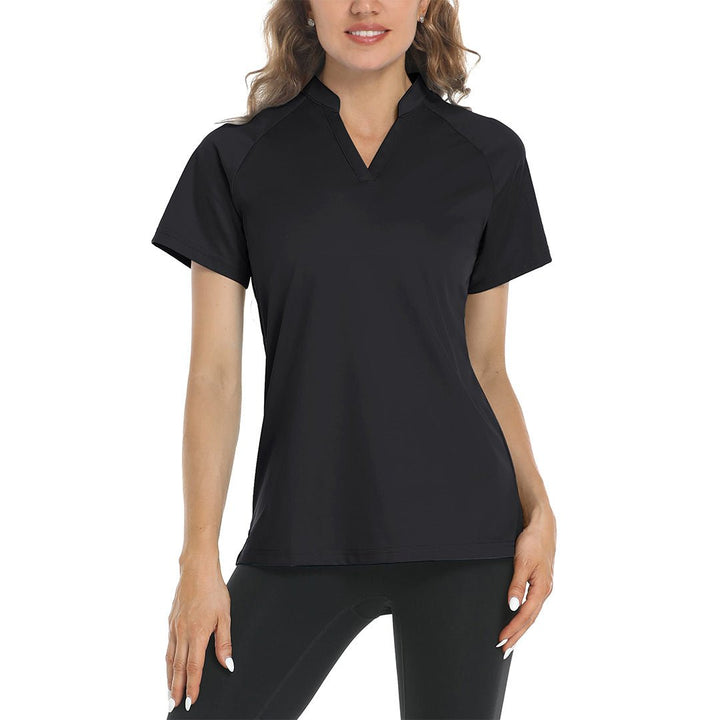 Women's V Neck UPF 50+ Sun Protection Quick Dry Golf Polo Shirts - Women's Shirts