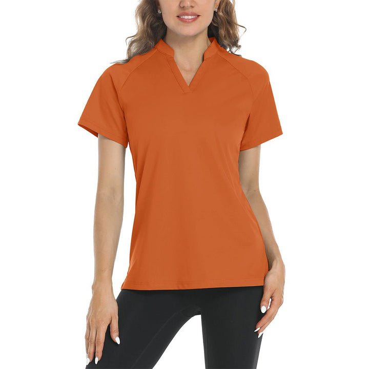 Women's V Neck UPF 50+ Sun Protection Quick Dry Golf Polo Shirts - Women's Shirts