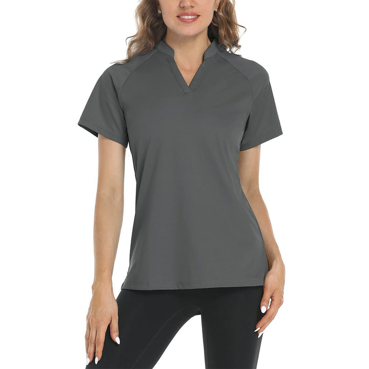 Women's V Neck UPF 50+ Sun Protection Quick Dry Golf Polo Shirts - Women's Shirts