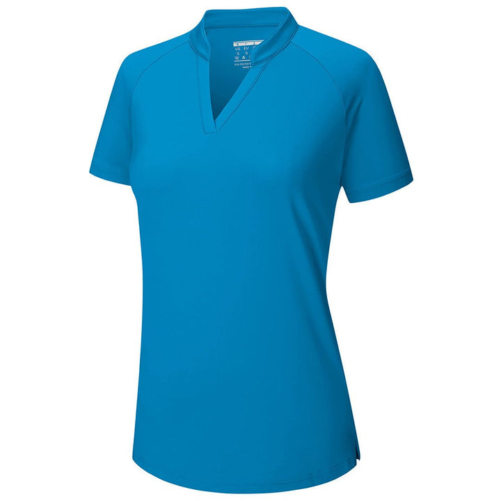 Women's V Neck UPF 50+ Sun Protection Quick Dry Golf Polo Shirts - Women's Shirts