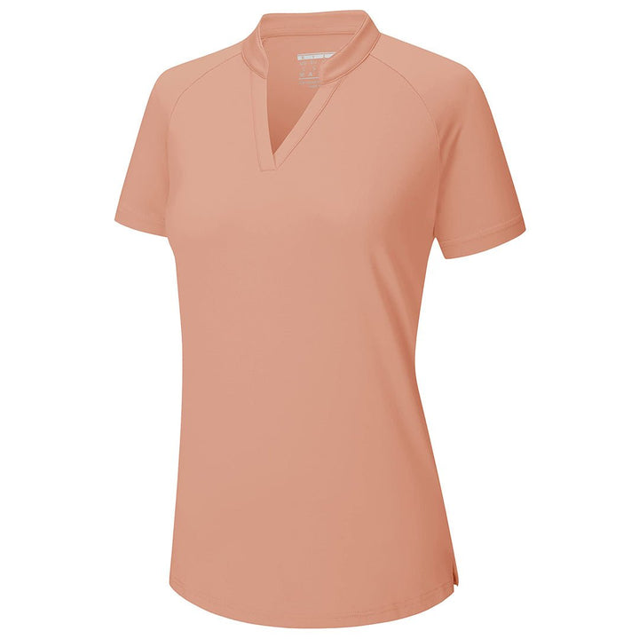 Women's V Neck UPF 50+ Sun Protection Quick Dry Golf Polo Shirts - Women's Shirts