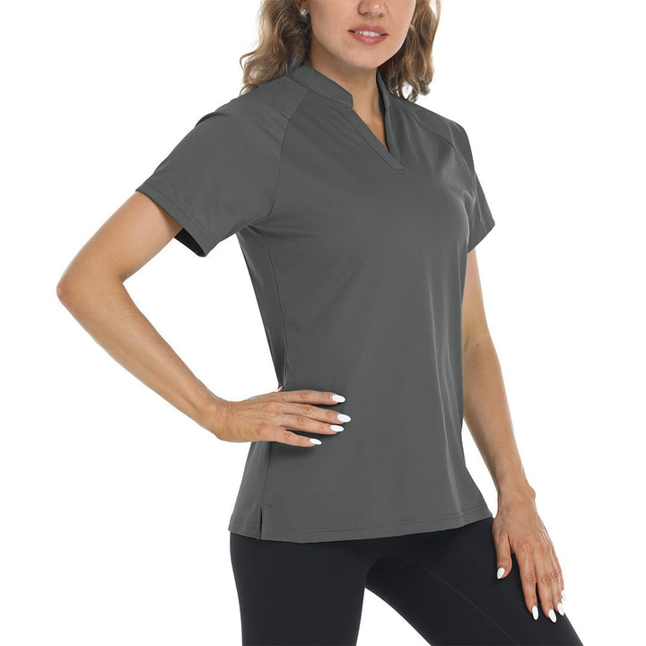 Women's V Neck UPF 50+ Sun Protection Quick Dry Golf Polo Shirts - Women's Shirts