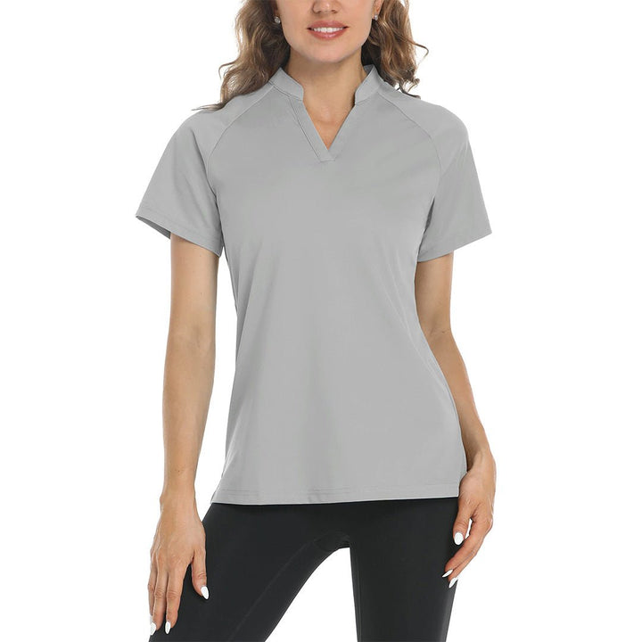 Women's V Neck UPF 50+ Sun Protection Quick Dry Golf Polo Shirts - Women's Shirts