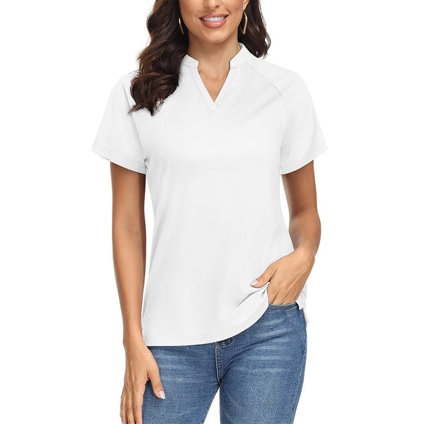 Women's V Neck UPF 50+ Sun Protection Quick Dry Golf Polo Shirts - Women's Shirts