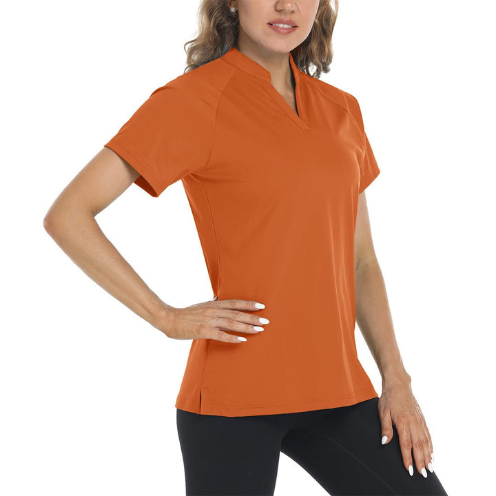 Women's V Neck UPF 50+ Sun Protection Quick Dry Golf Polo Shirts - Women's Shirts