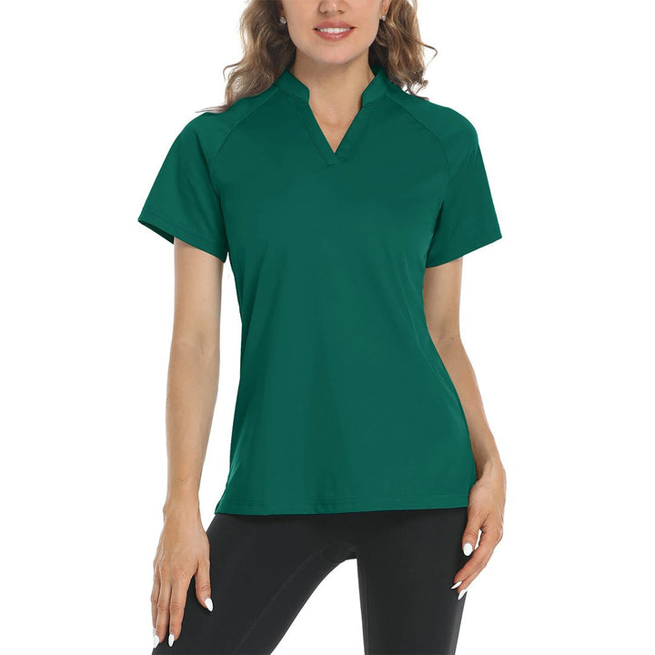 Women's V Neck UPF 50+ Sun Protection Quick Dry Golf Polo Shirts - Women's Shirts