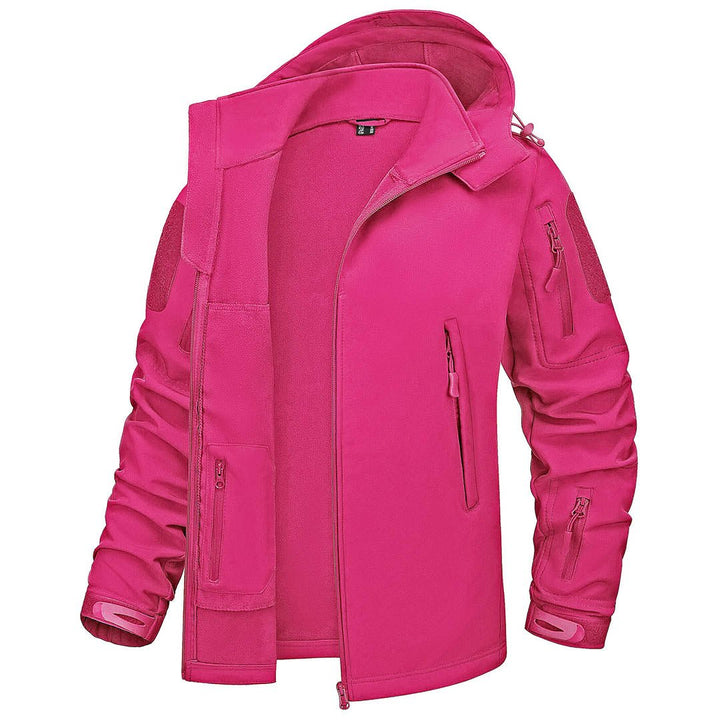 Women's Waterproof Softshell Jacket Hooded Fleece Windbreaker Coat - Fall Winter 2022