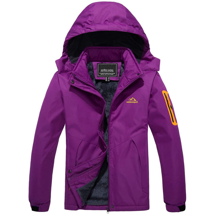 Women's Windproof Waterproof Jacket Softshell Breathable Fleece Coat -