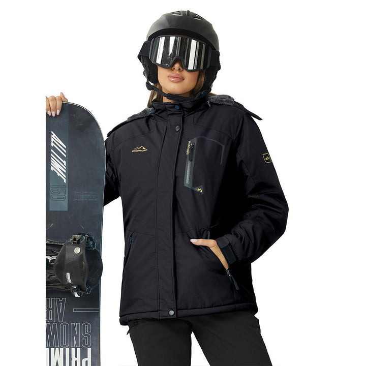 Women's Winter Jacket Waterproof Hooded Fleece Lined Warm Coat Windbreaker - Women's Jackets