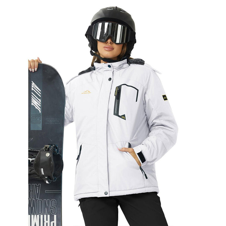 Women's Winter Jacket Waterproof Hooded Fleece Lined Warm Coat Windbreaker - Women's Jackets